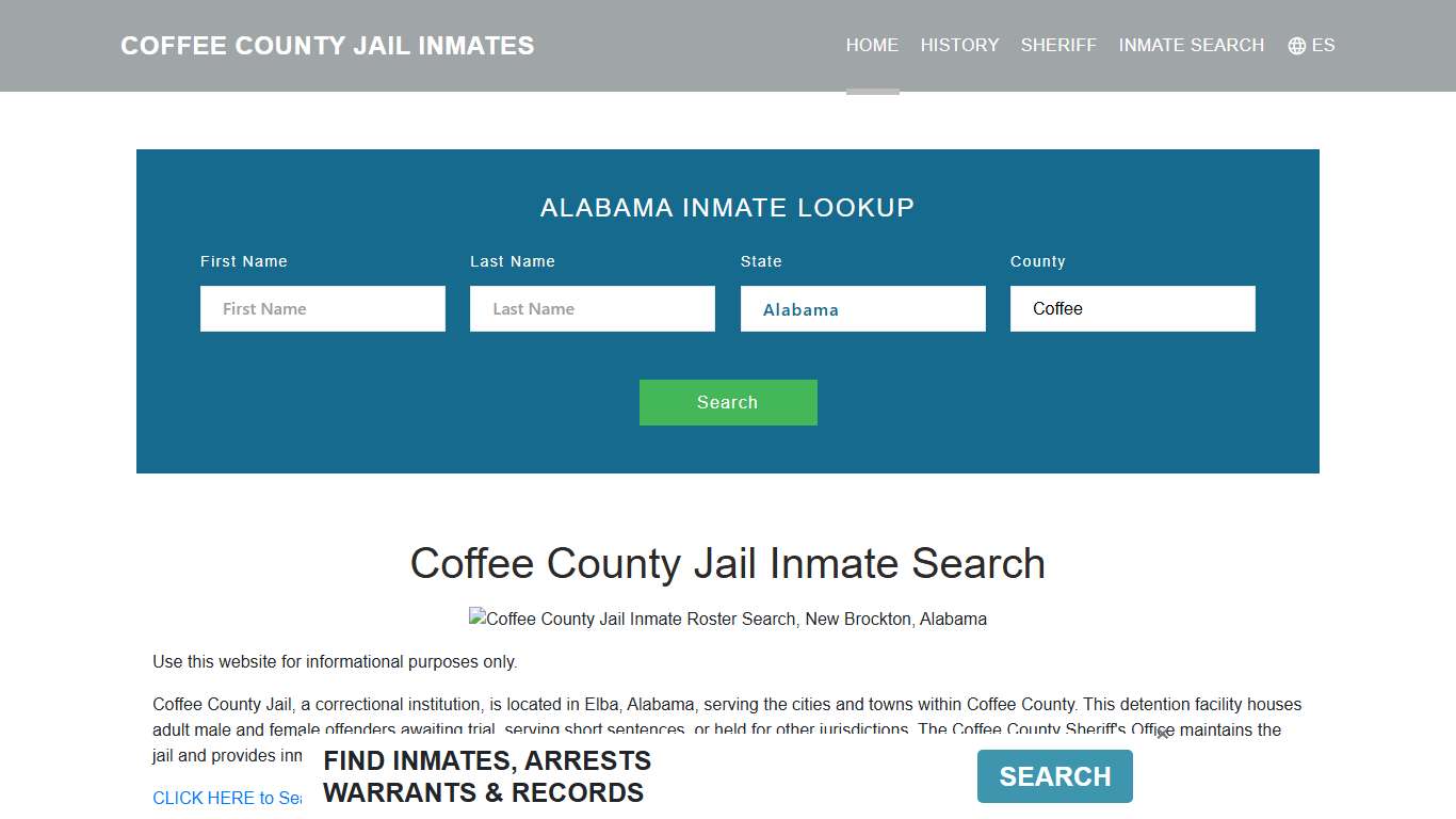 Coffee County Jail Inmate Roster Lookup, New Brockton, AL